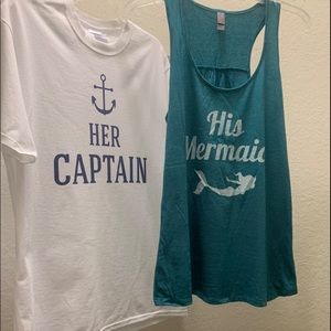 His Mermaid, Her Captain couples shirts bundle-NEW